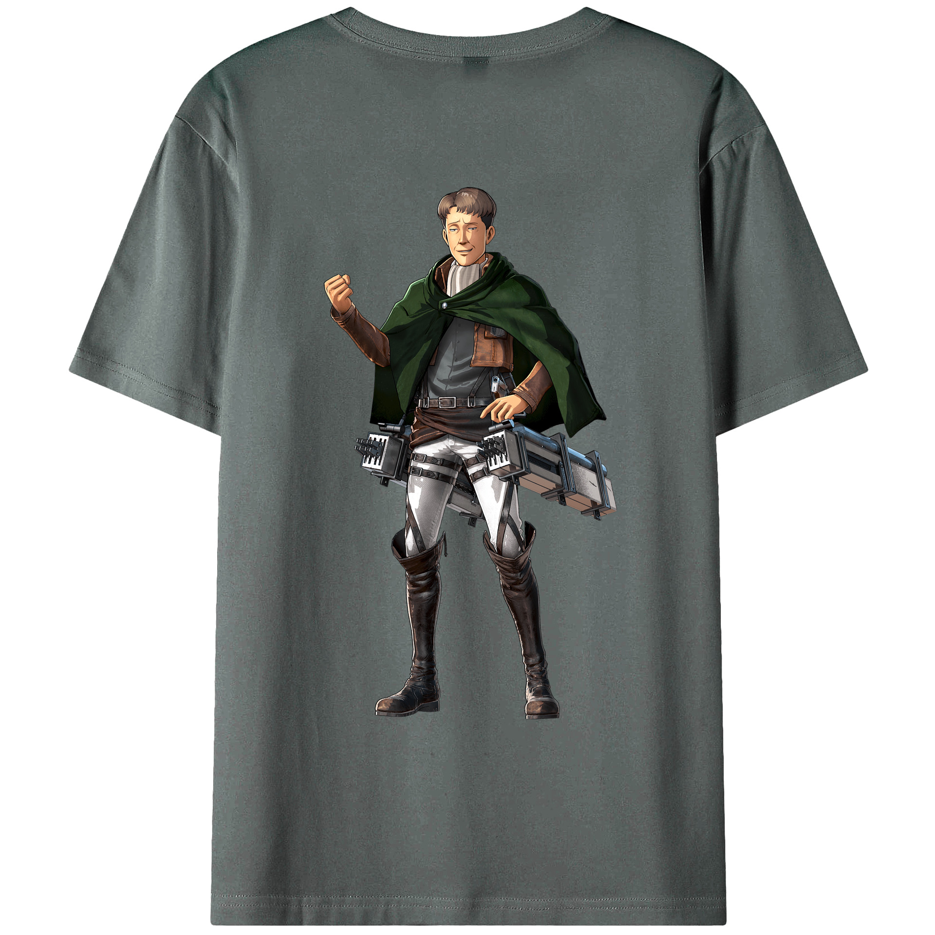 （画像用） 進撃の巨人 Attack on Titan 綿100％ メンズ半袖Tシャツ（バックプリント） 通気性